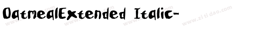 OatmealExtended Italic字体转换